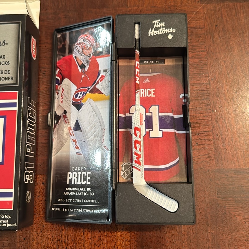Tim Hortons NHL Hockey Mini Stick 2021 Carey Price #31 Montreal Canadiens  New